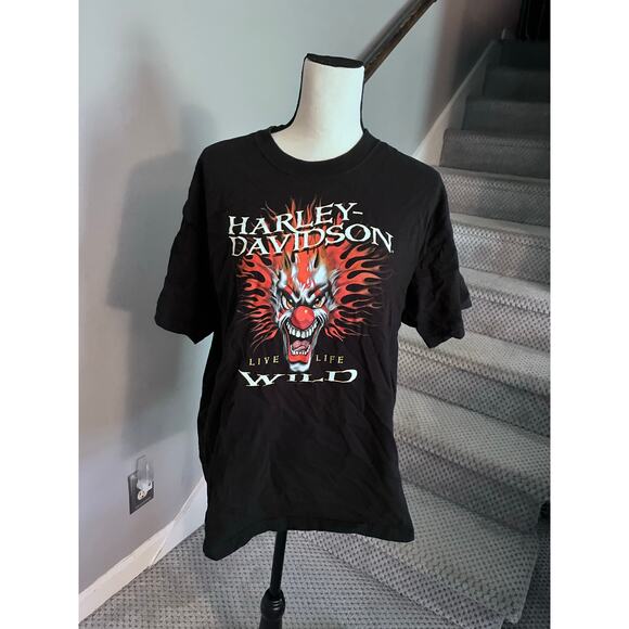 Harley Davidson Mens T-Shirt Live Life Wild L - Picture 1 of 5